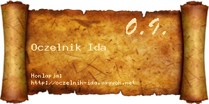 Oczelnik Ida névjegykártya